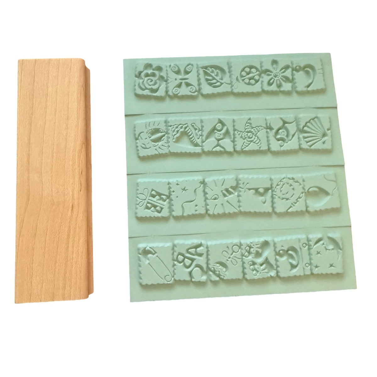 Stampin' Up! Vintage 2000 Bold & Bright 4 Piece Set Unmounted Rubber Stamp Set