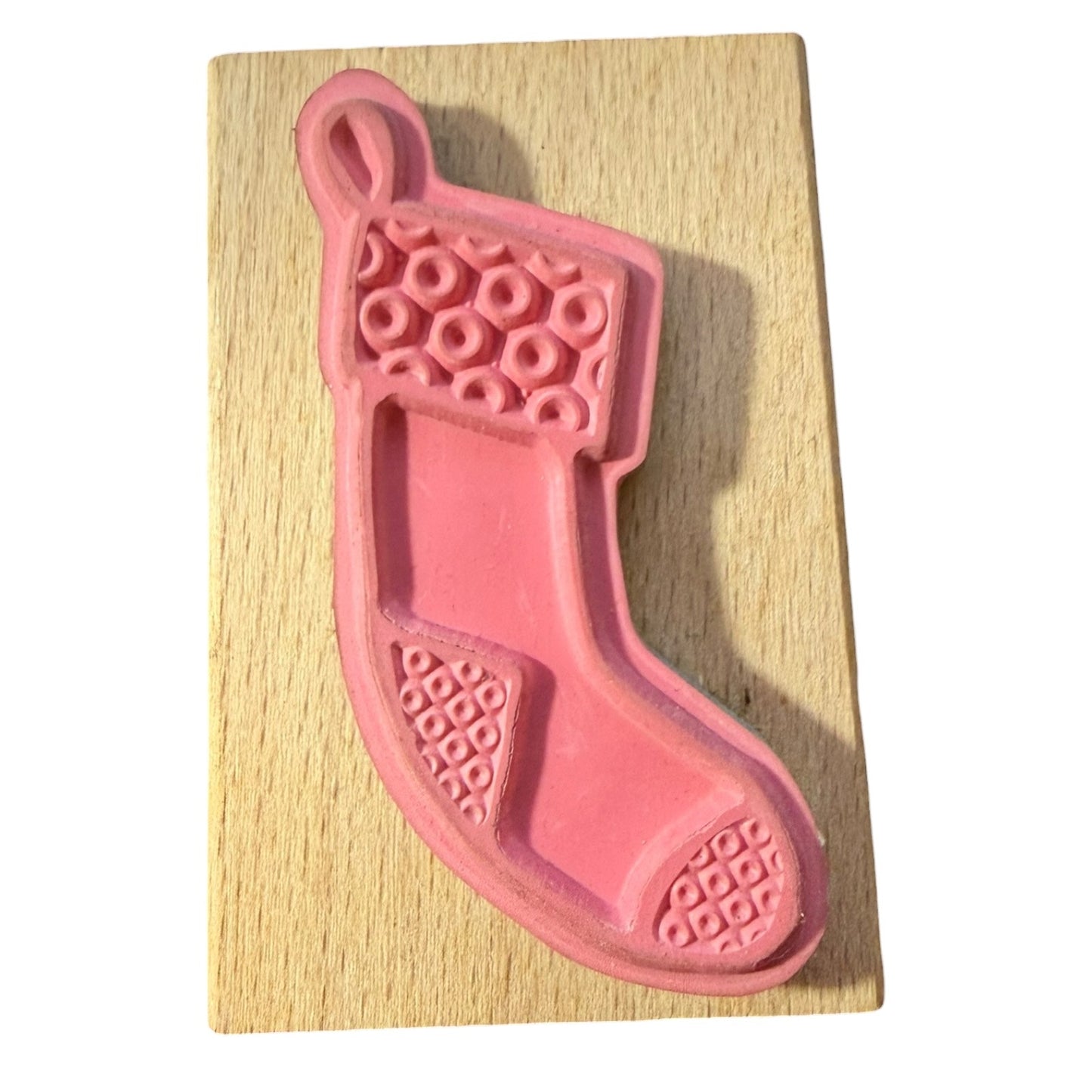 Studio G Hampton Art Lynette Anderson Taylor Christmas Stocking Rubber Stamp