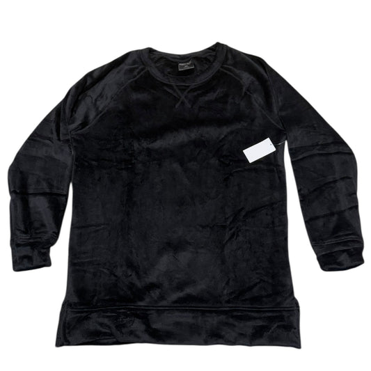 Gray long-sleeve shirt with a white tag on a white background