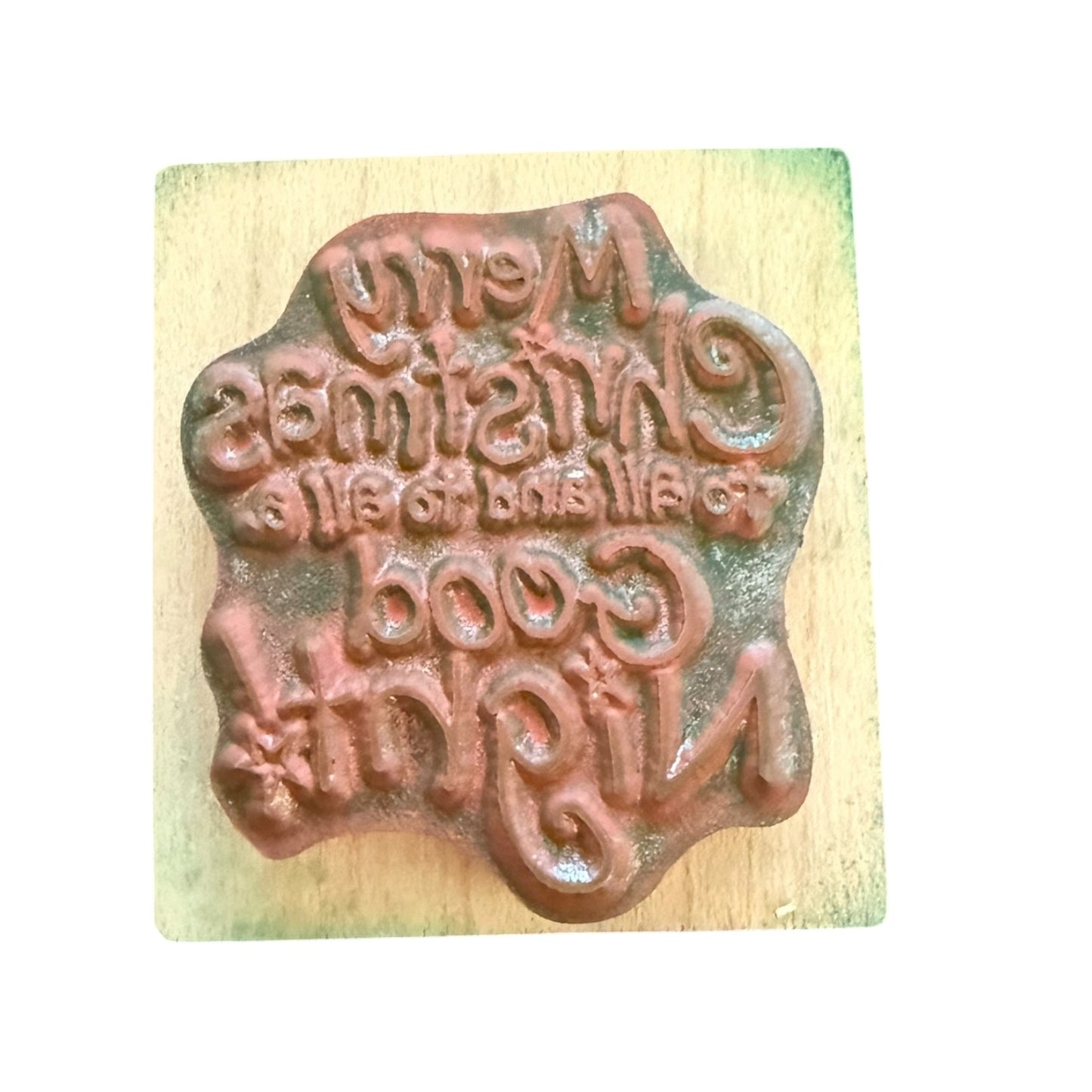 PSX C-3056 Merry Christmas To All And To All A Good Night Rubber Stamp