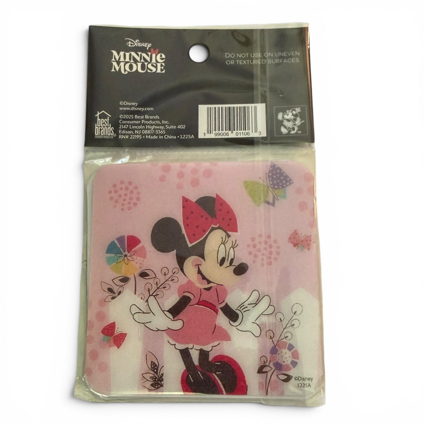 Disney Minnie Mouse 4 Tub Shower Bath Tread Squares NEW