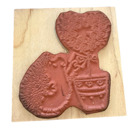Penny Black Margaret Sherry 2002 Sending Love Hedgehog Heart 2551H Rubber Stamp