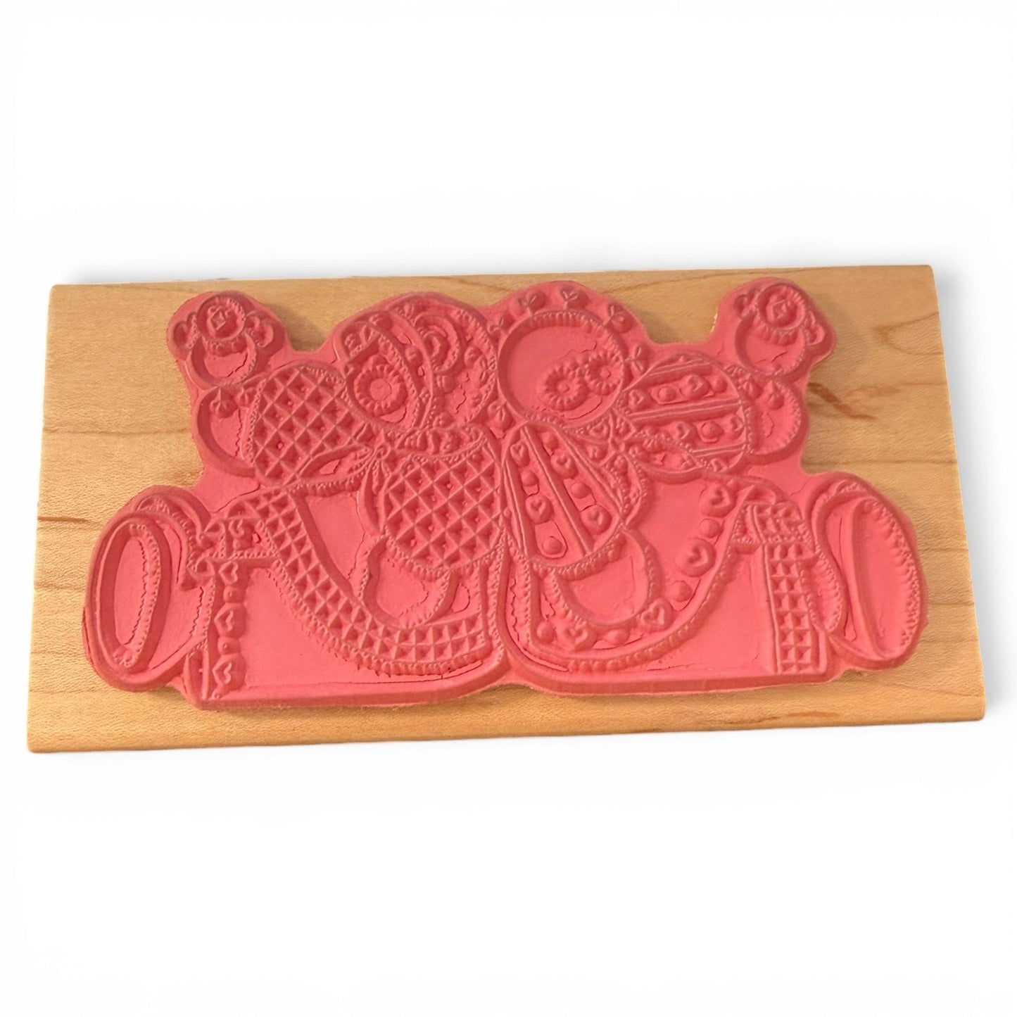Finders Keepers Dolls With Birds 1995 FK633 Large Rubber Stamp
