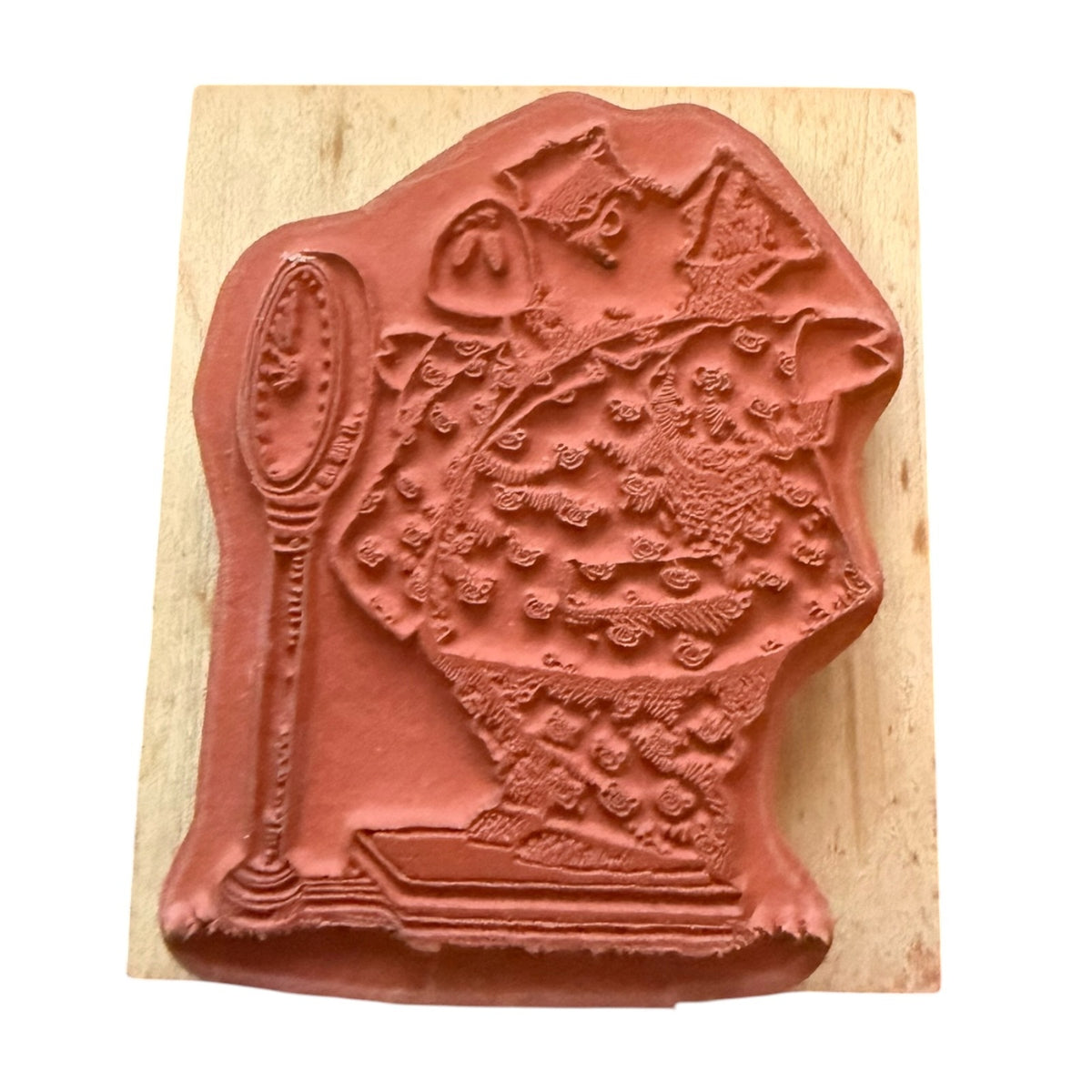 Delafield Stamp Company Pig In Pajamas Weighing Himself F585 Rubber Stamp