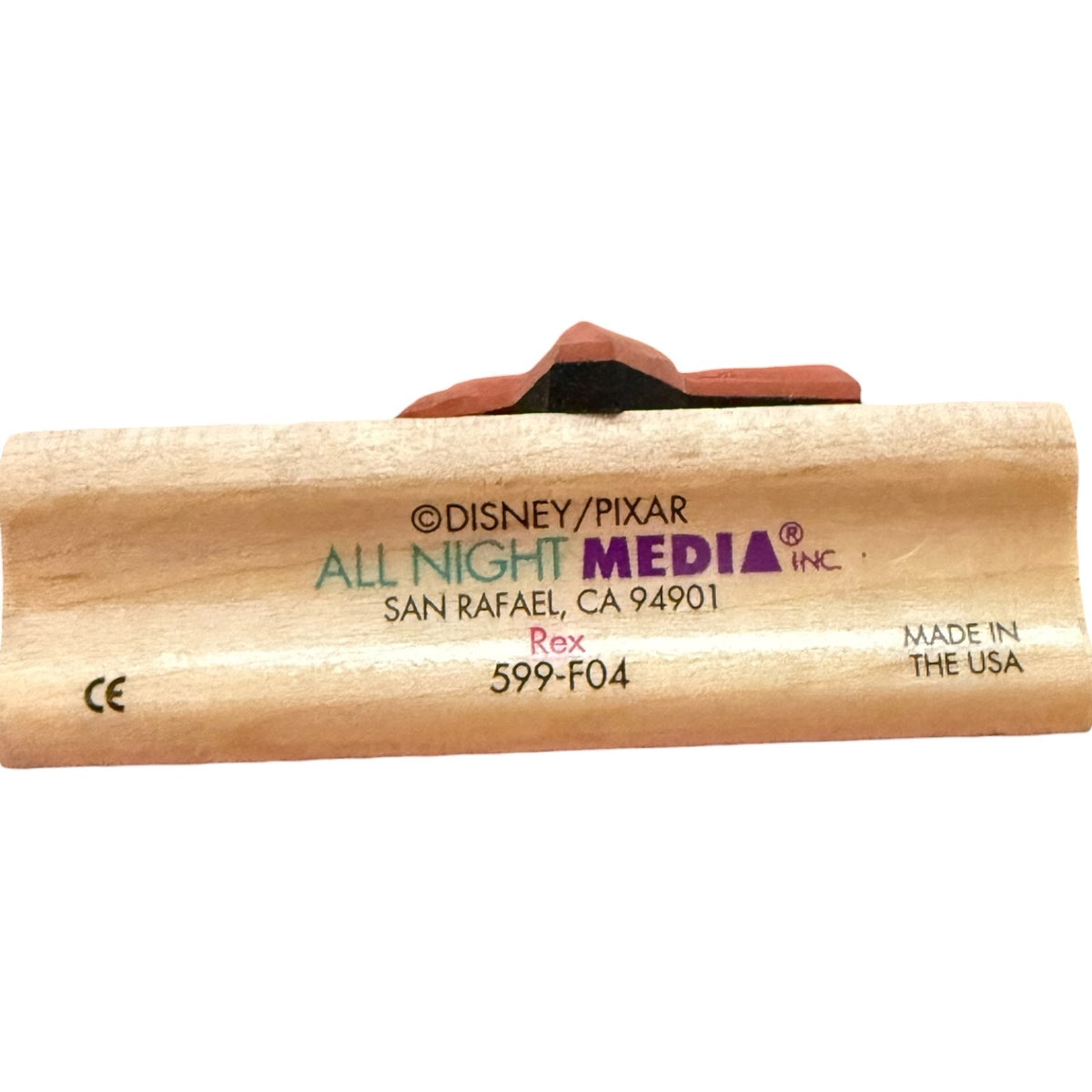 All Night Media rubber stamp Rex 599-F04 rubber stamp on the side of the block
