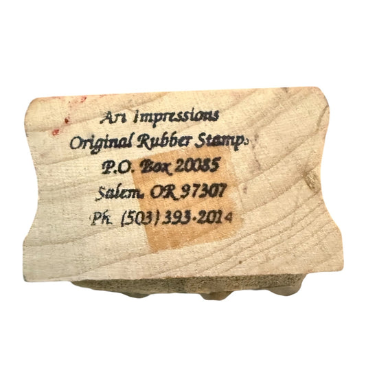 Rubber stamp with text on a white background