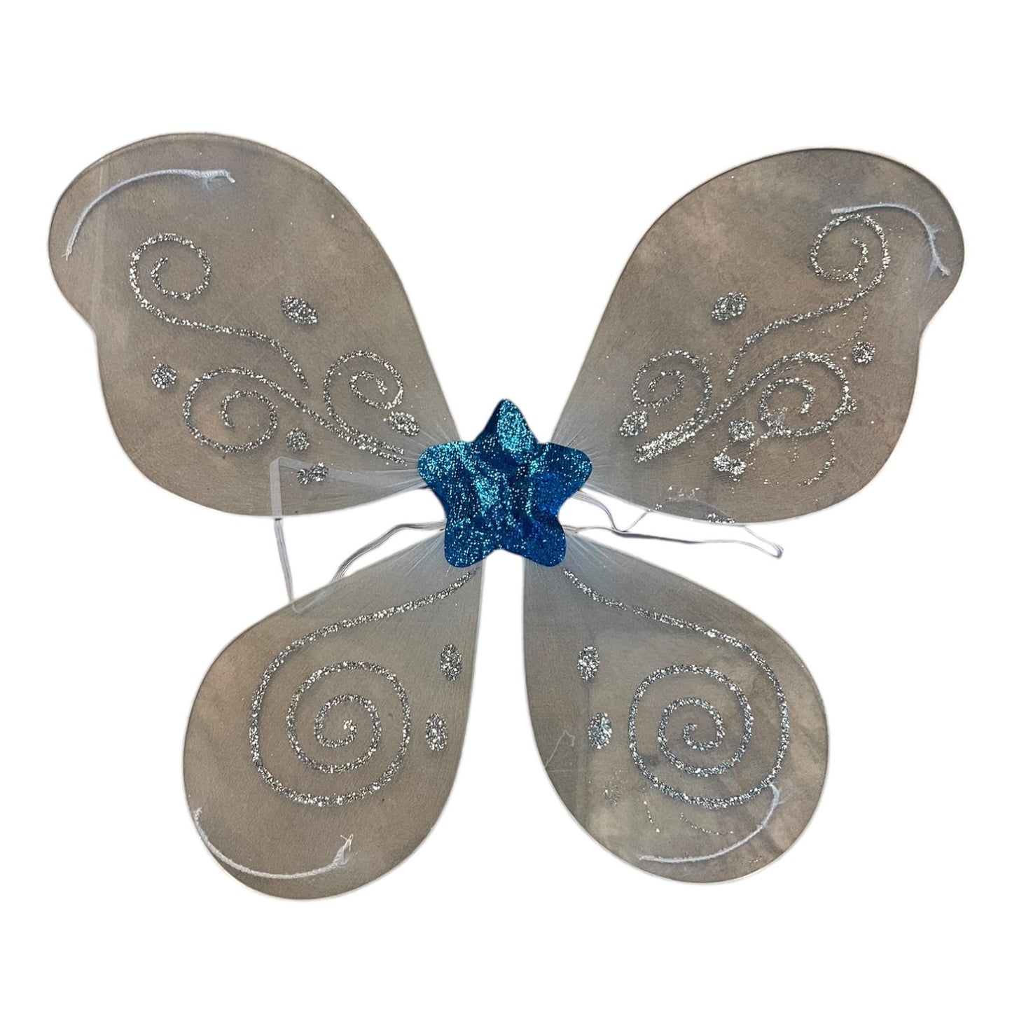 Butterfly wings with decorative star on a white background