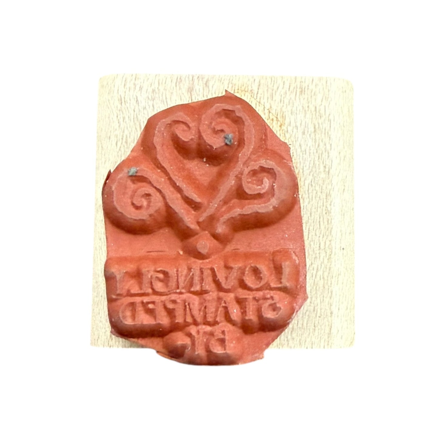 Stampin' Up! Vintage 2001 Lovingly Stamped By - Small Rubber Stamp