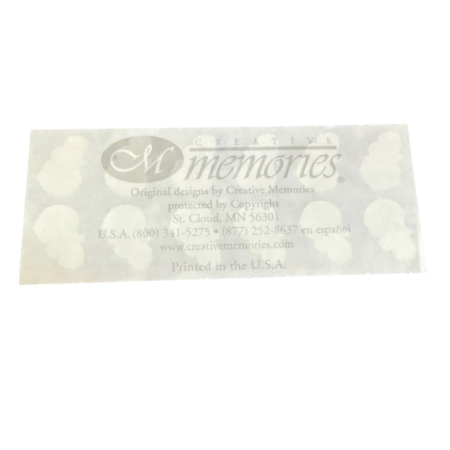 Creative Memories sticker sheet on a white background