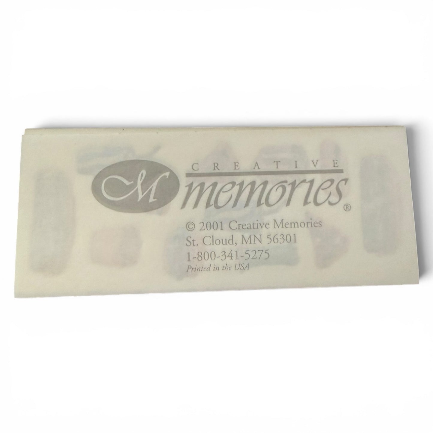 2001 creative memories sticker sheet on a white background