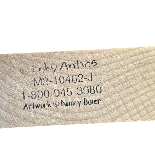 Inky Antics Nancy Baier Foliage Log Scene With Flowers M2-10462J Rubber Stamp