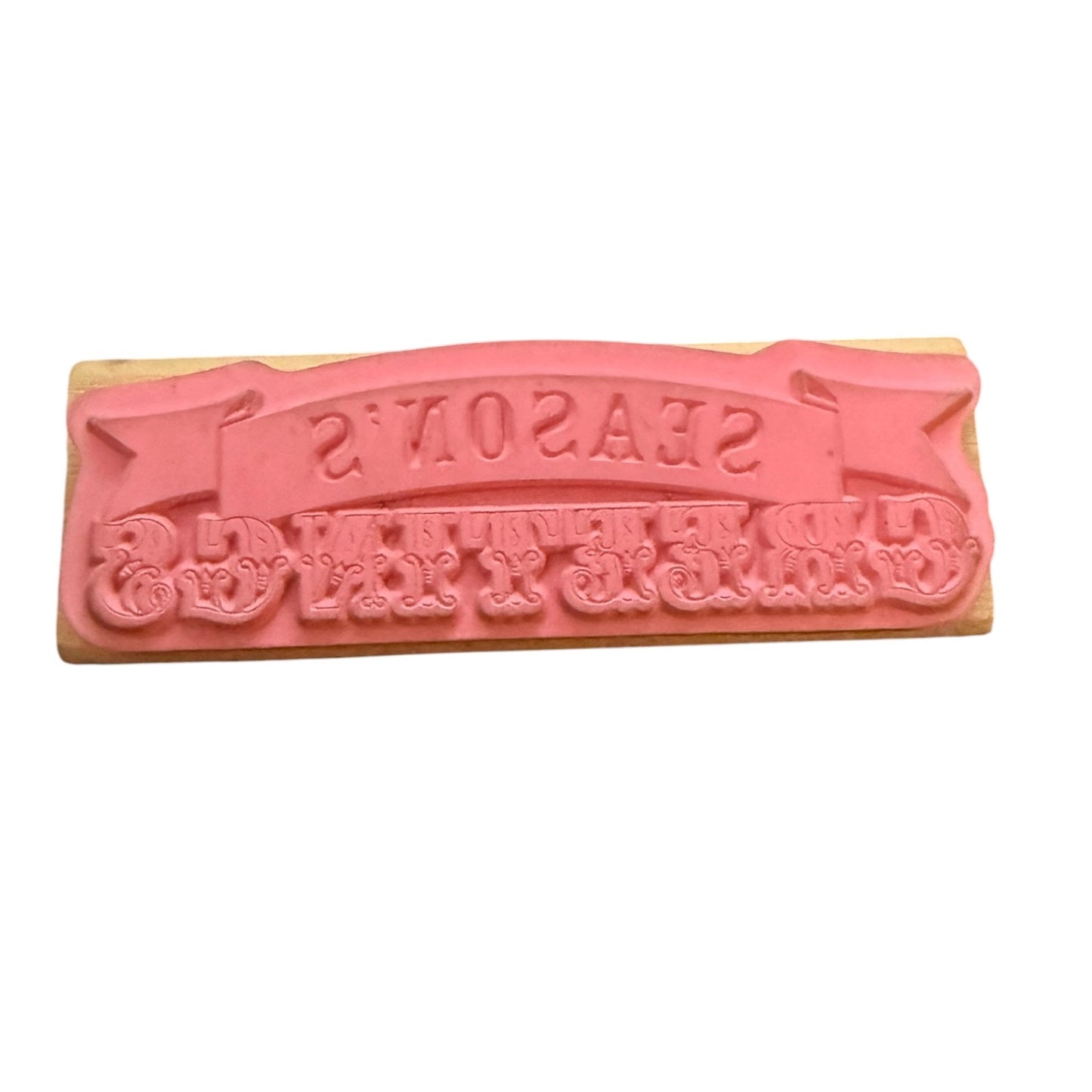 Craft Smart Christmas Season's Greetings Rubber Stamp 355868