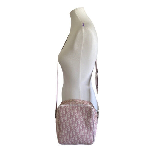 Bag with a pattern on a mannequin against a white background