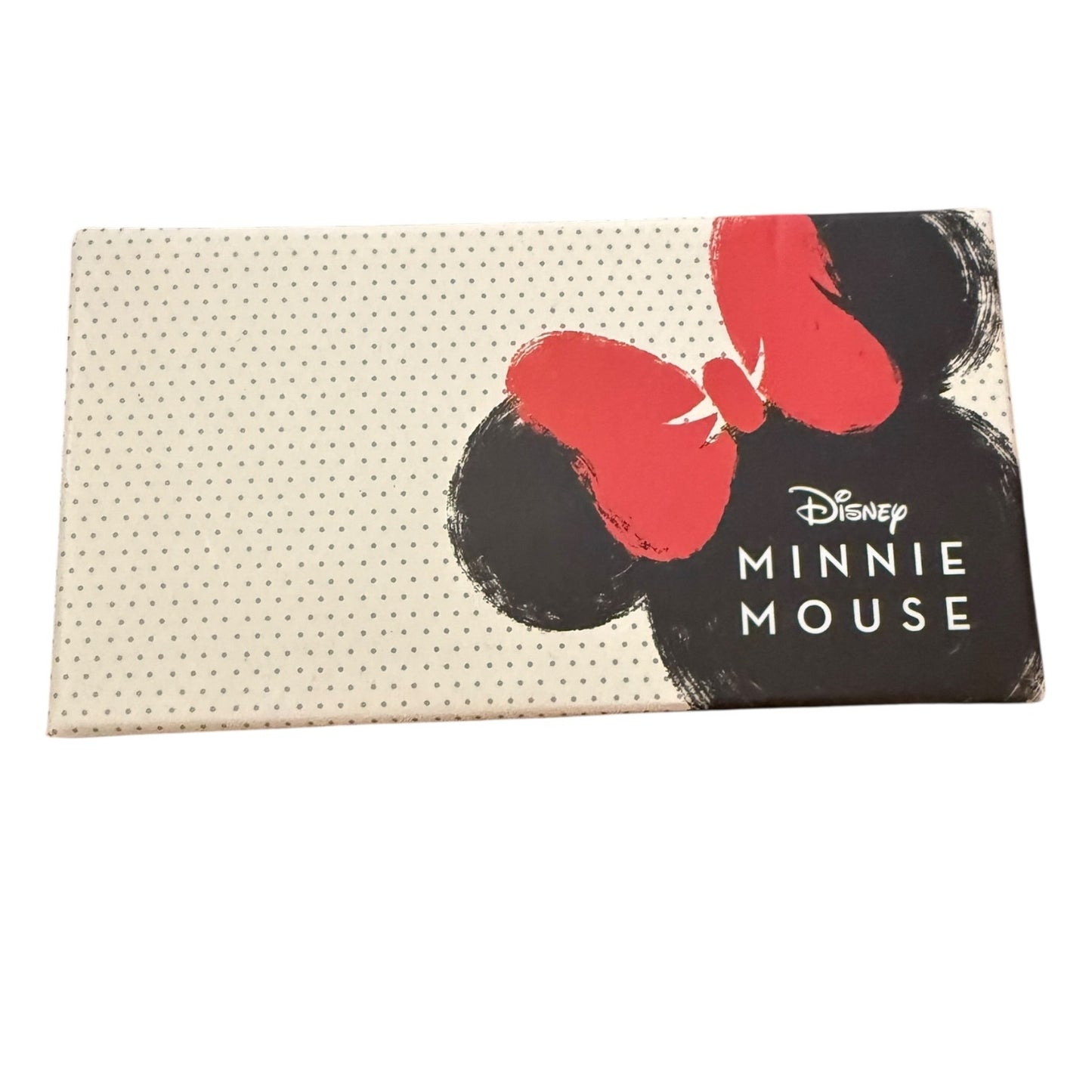 Box with Minnie Mouse with red bow and 'Disney Minnie Mouse' text on a white background