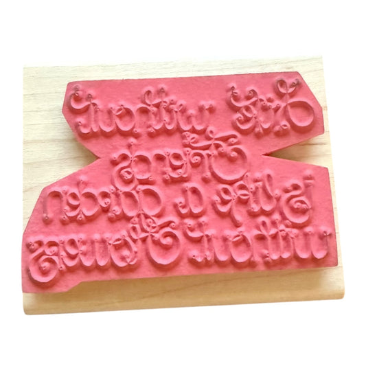 DOTS N228 Friends And Flowers Life Without Friends Rubber Stamp