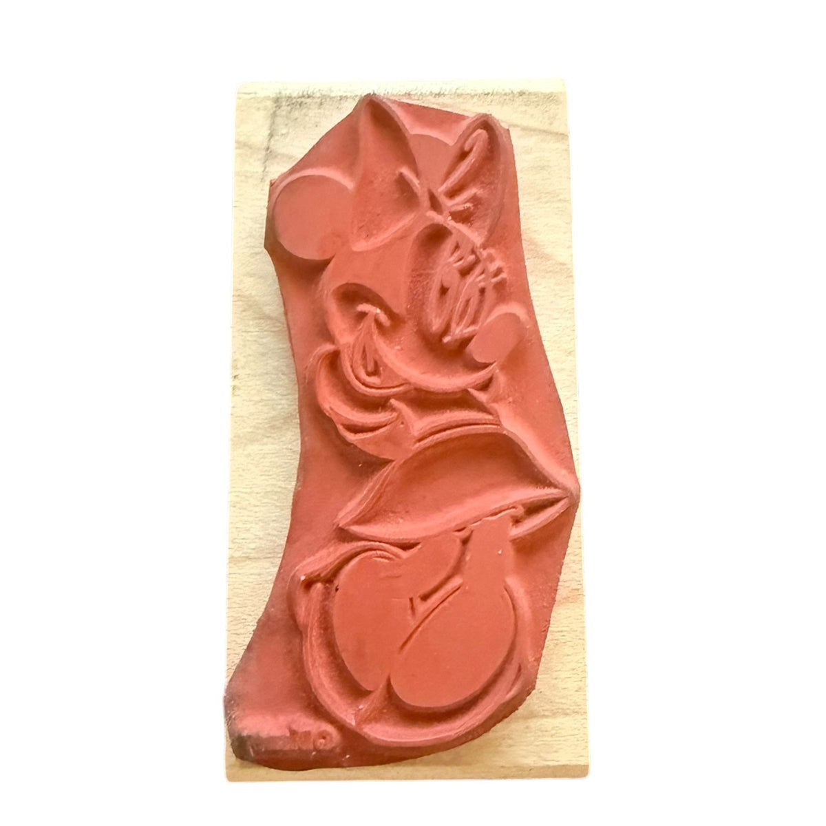 Disney Rubber Stampede Shy Minnie Mouse In A Red Dress 393C Rubber Stamp