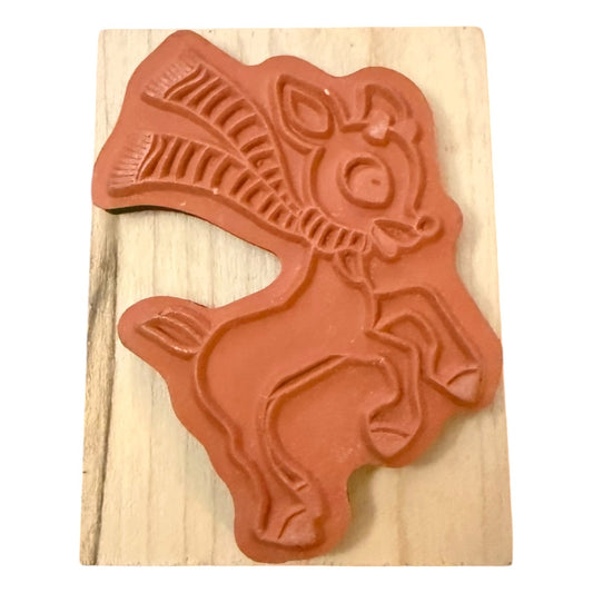 Inkadinkado Rudolph The Red-Nosed Reindeer Christmas Holiday Rubber Stamp