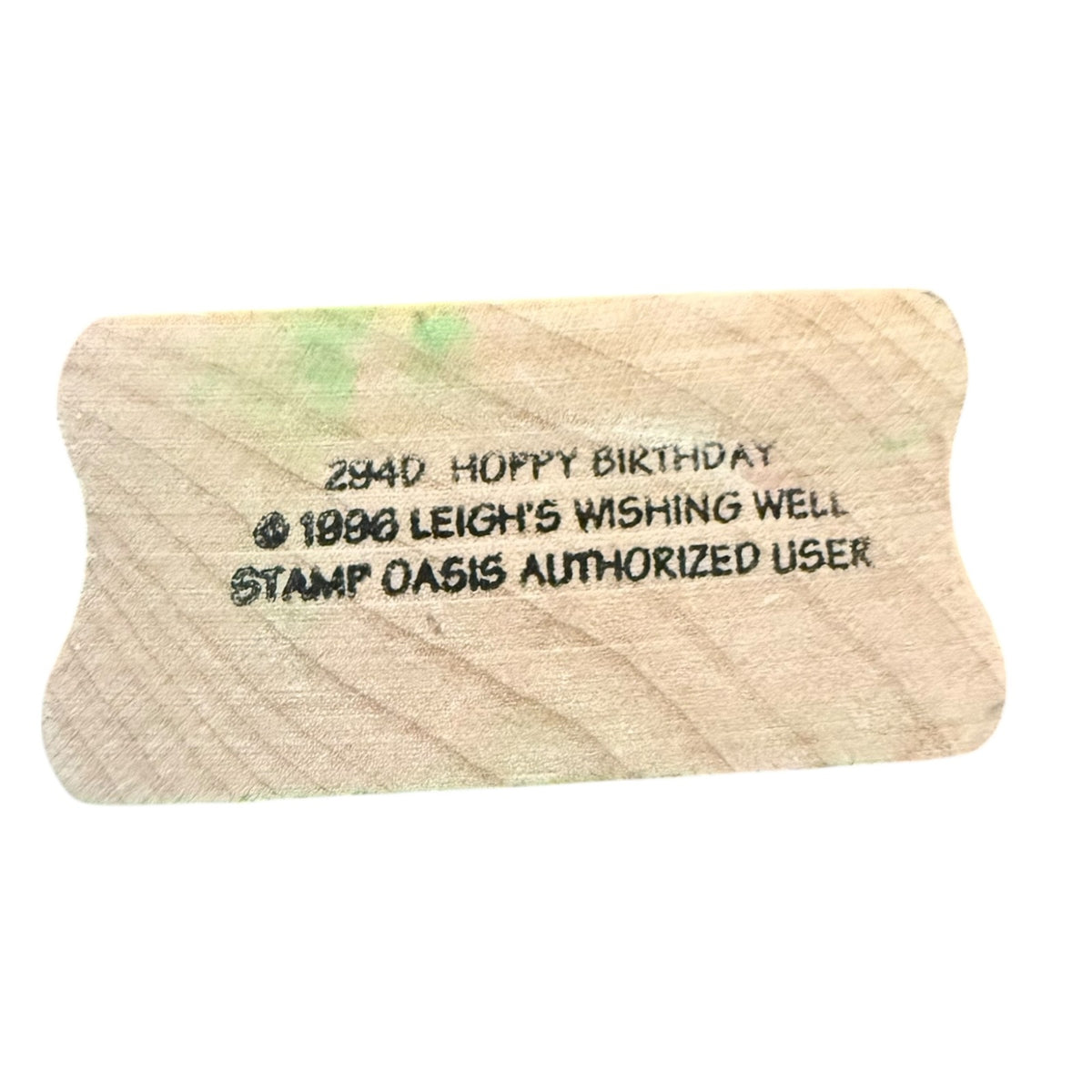Leigh's Wishing Well Vintage 1996 Jumping Frog Happy Birthday 294D Rubber Stamp
