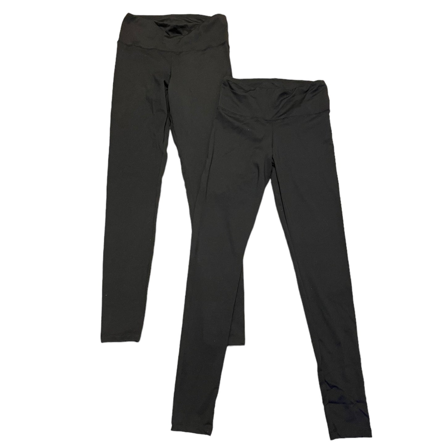 Front of 2 pairs black leggings