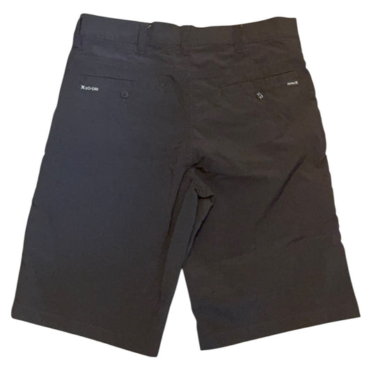 Back of gray shorts on a white background