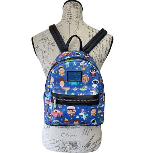Backpack with cartoon character pattern on a mannequin