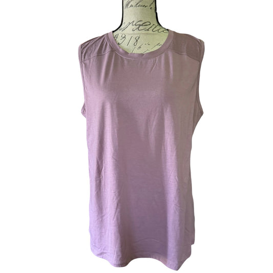 A sleeveless top displayed on a mannequin torso against a plain white background.