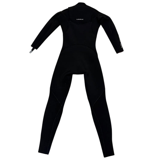 Back of Black wetsuit on a white background
