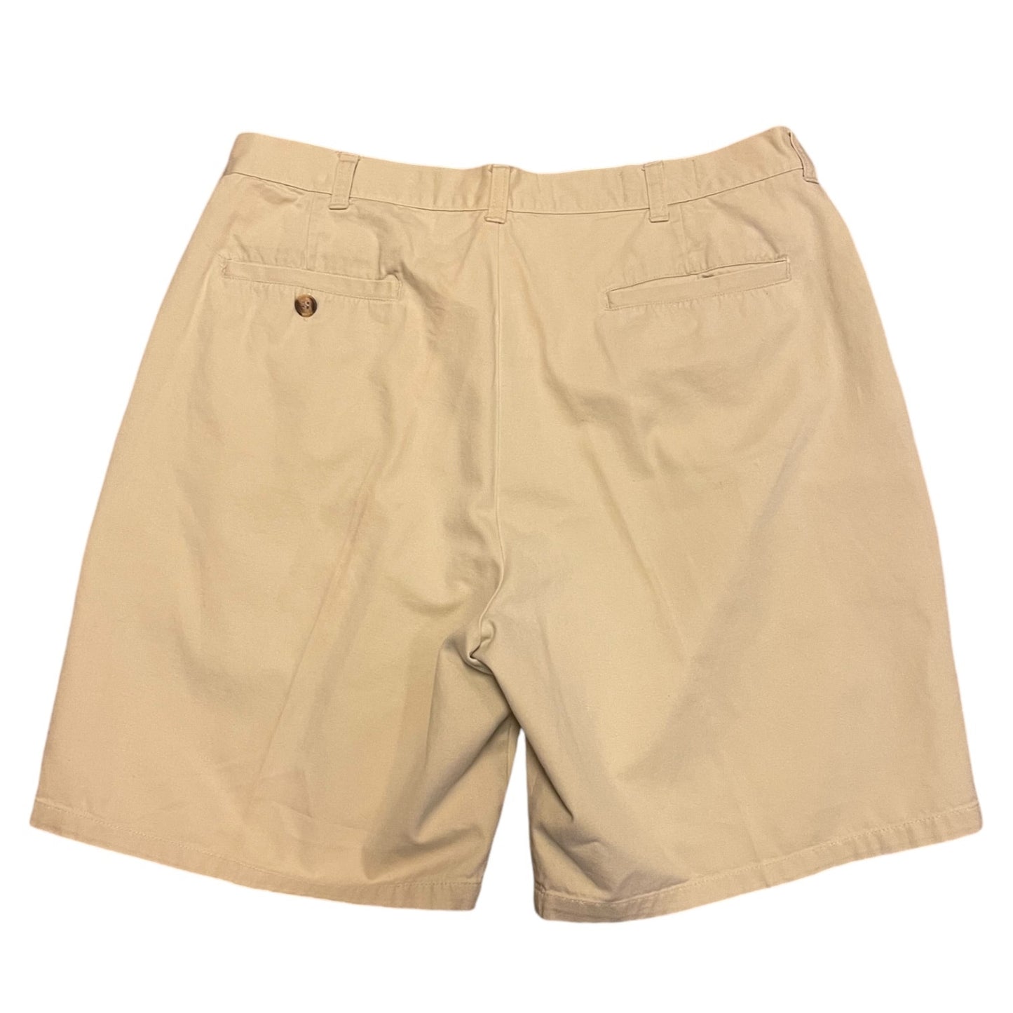 Beige shorts on a white background