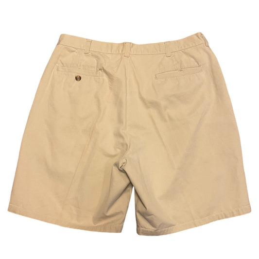 Beige shorts on a white background