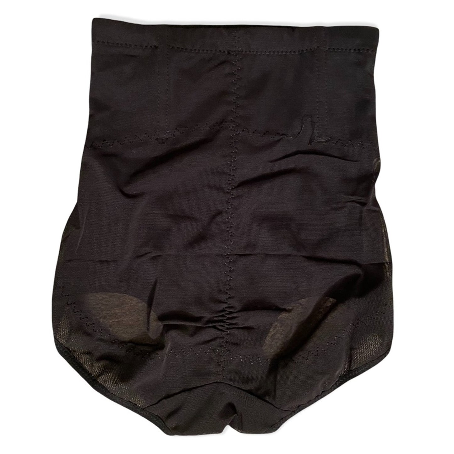 Black high-waisted compression underwear shown flat against a white background.