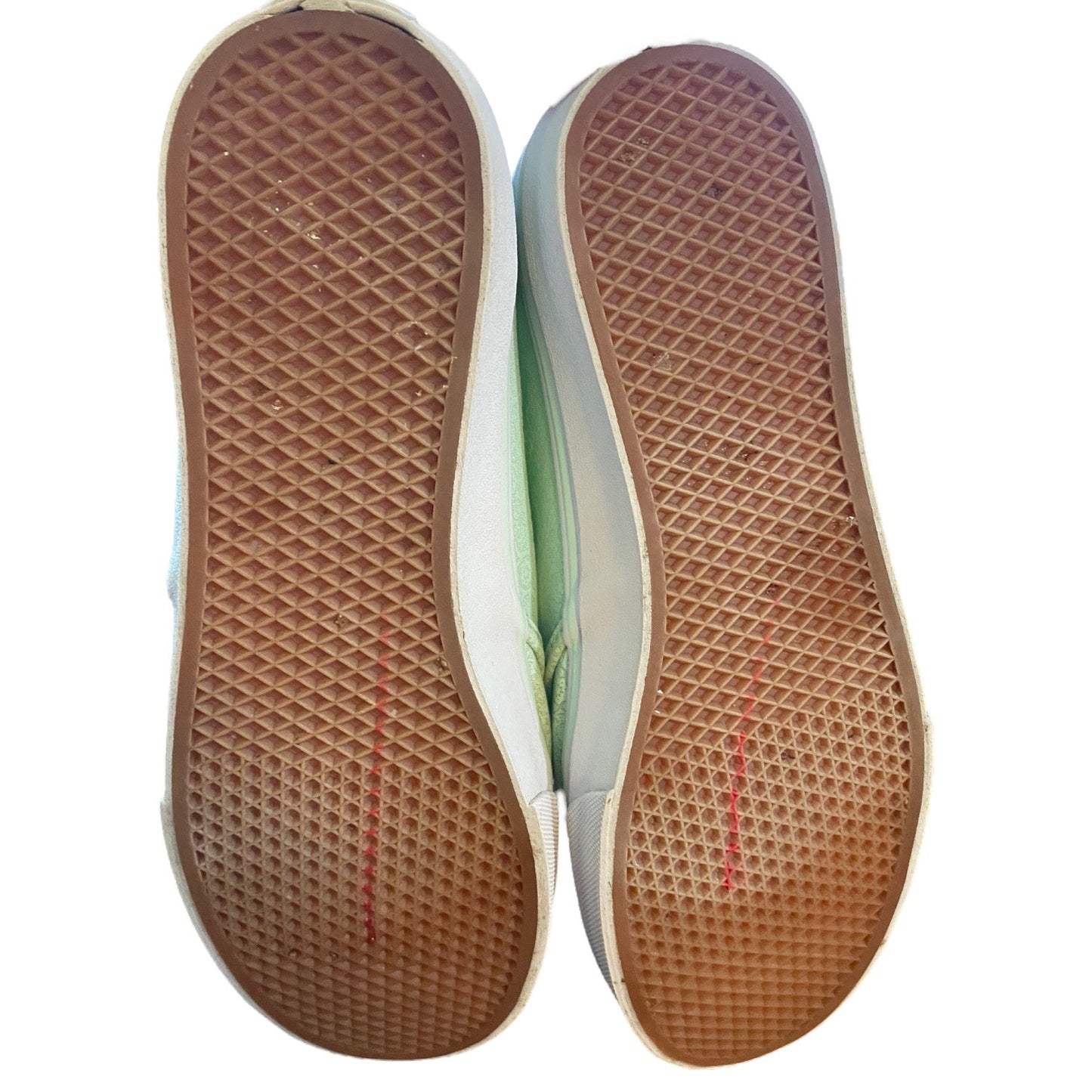 Vans Off The Wall Mint Green Paisley Sneakers 9.5