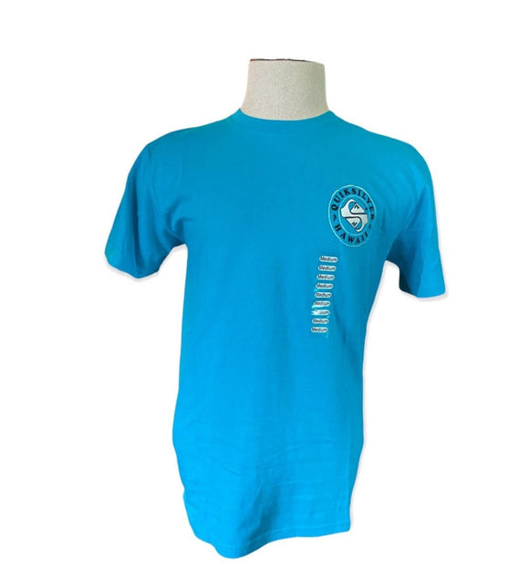 Mens collection with front photo featuring a blue quiksilver shirt