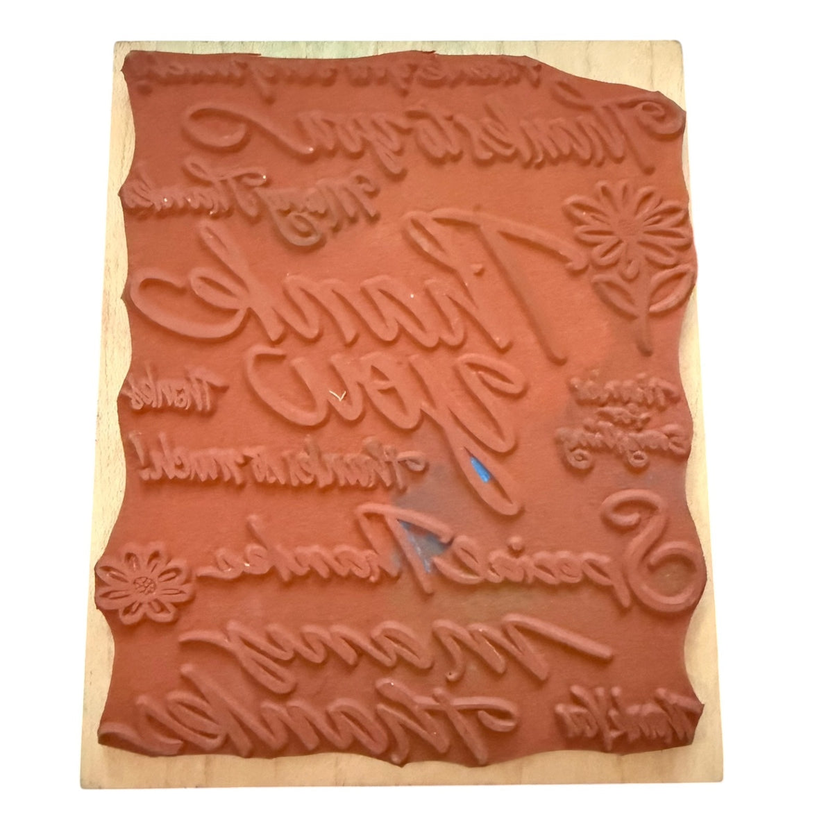 Hero Arts Thank You Super Greeting Large Background S1408 Rubber Stamp