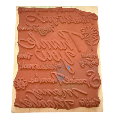 Hero Arts Thank You Super Greeting Large Background S1408 Rubber Stamp