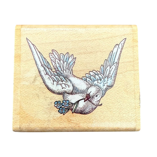 Rubber Stampede Cynthia Hart Dove With Olive Branch 294C Rubber Stamp