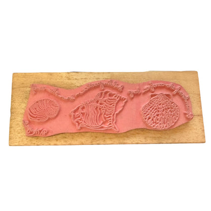 Stamps Happen D. Morgan Carefree Days Seashells Shells 80209 Large Rubber Stamp