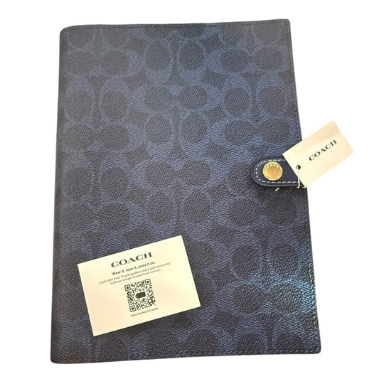 Coach Navy Blue Signature CC Notebook CZ198