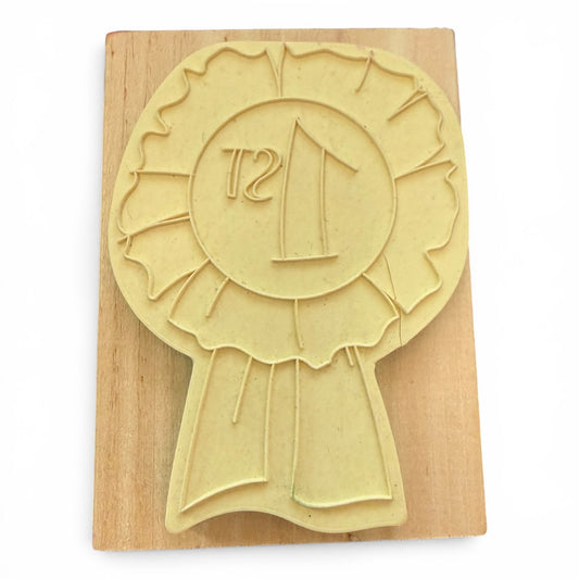 Stamps, Etc 1st First Place Blue Ribbon Award Rubber Stamp CRI-109-B