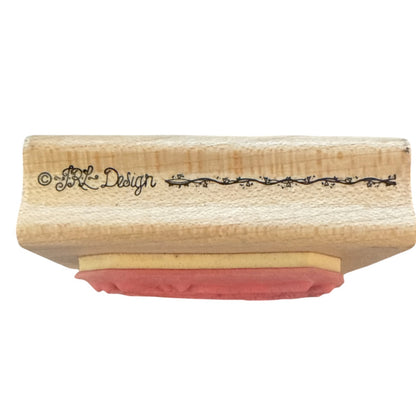 Jrl Design Rare Vintage H154 Dolphin Duo Ocean Marine Dolphins Rubber Stamp