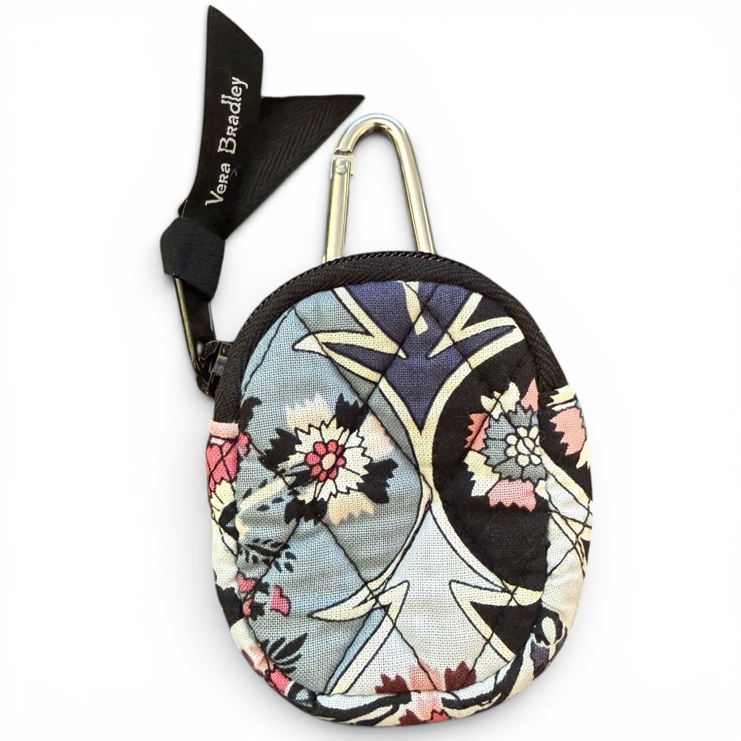 Vera Bradley Orante Blooms Earbud Bag Charm Pouch EUC