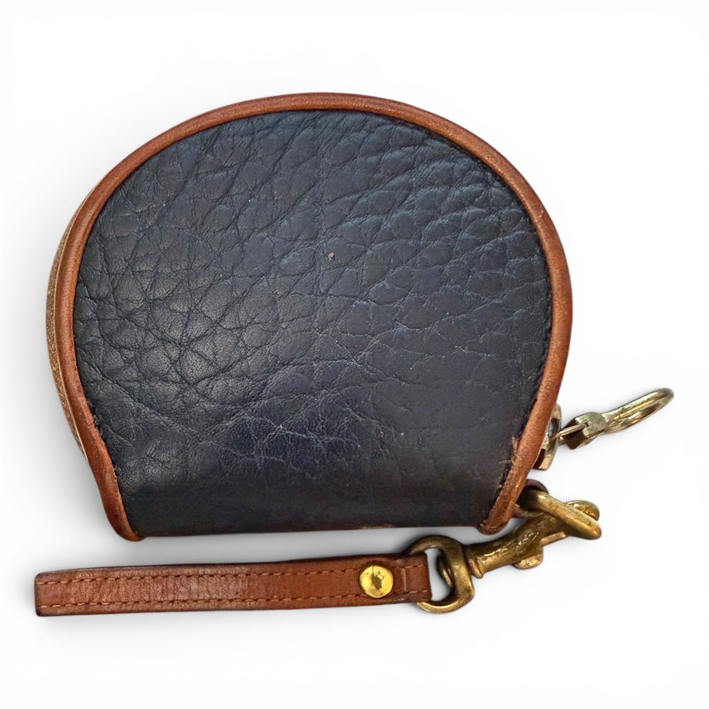 Dooney & Bourke Vintage Black All Weather Leather Wristlet Coin Wallet Purse