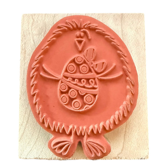 Penny Black Chick & Egg Easter Egg Chicken 3619F RARE Rubber Stamp