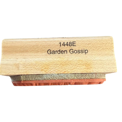 Penny Black 2001 Garden Gossip Hedgehog Ladybug EUC 1448E Rubber Stamp