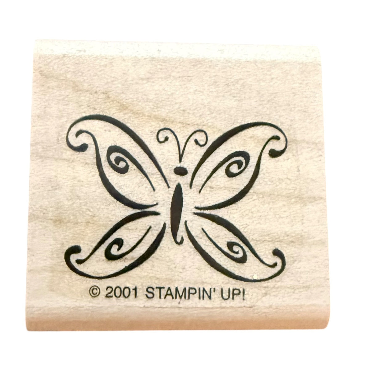 Stampin' Up! 2001 Artistic Single Butterfly Crafting Scrapbooking Rubber Stamp