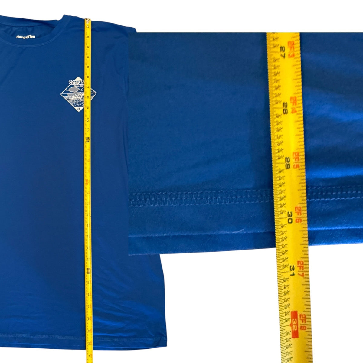 Hang Ten Blue Men's Tidal Long Sleeve 50 UPF Sun Shirt Size XXL