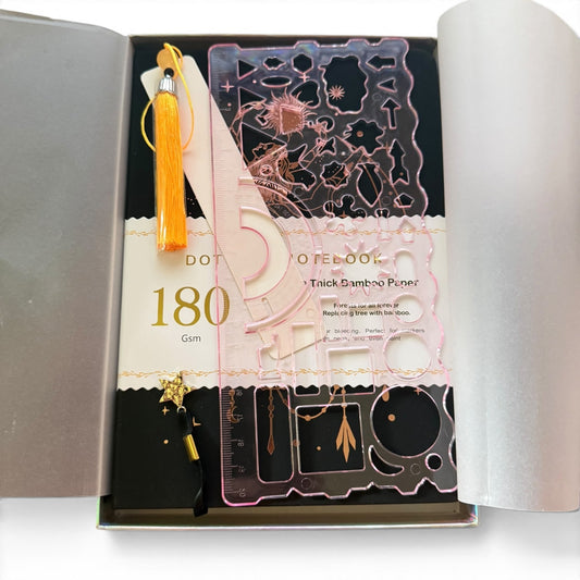 Buke Note Grid Paper Book Set Stencil Stickers Notebook Journal Original Box