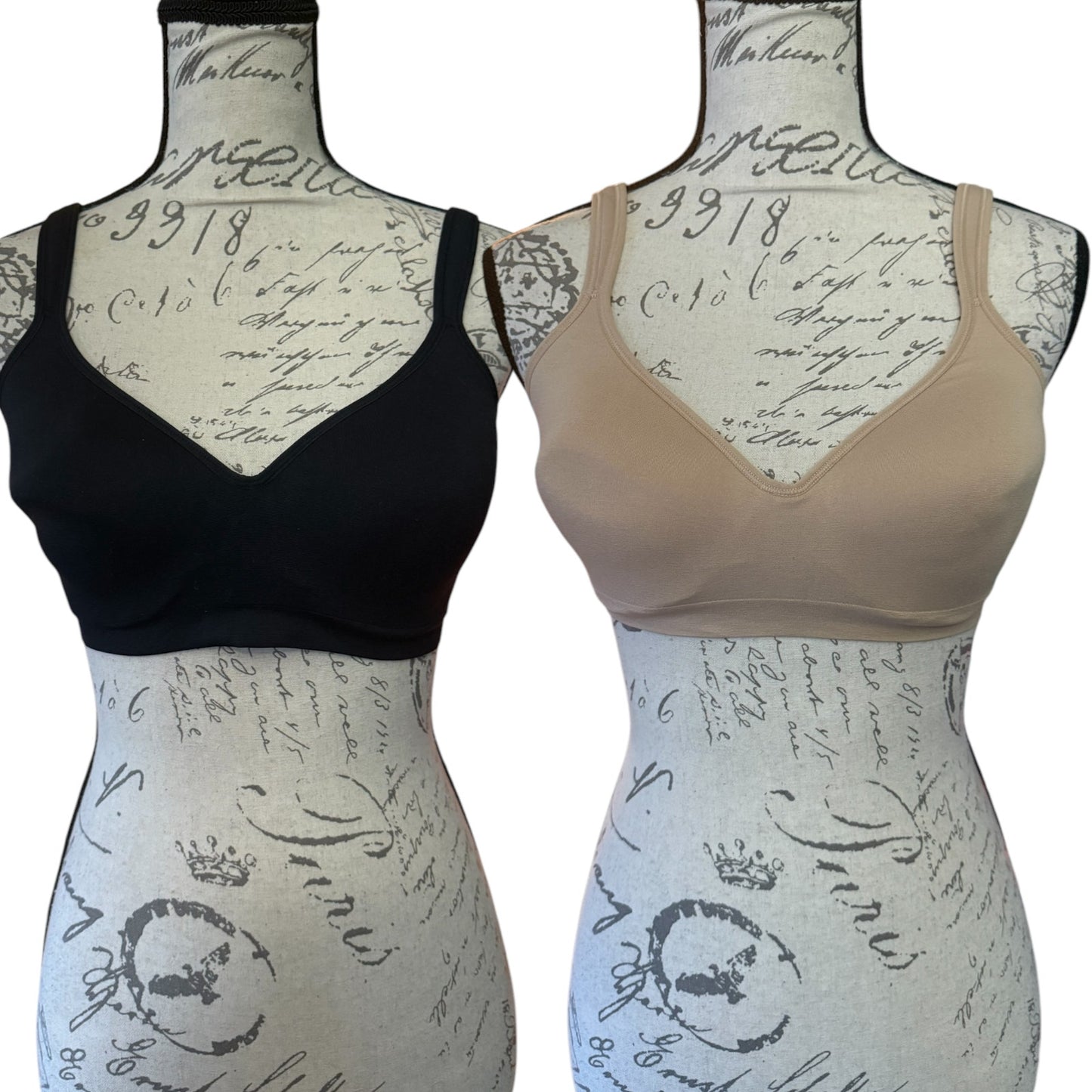 Carole Hochman Set Of 2 Seamless Wireless Stretch Bras X-Large NWOT