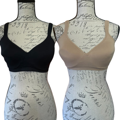 Carole Hochman Set Of 2 Seamless Wireless Stretch Bras X-Large NWOT