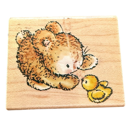 Penny Black HTF Bunny Talk 612D Chic Crafting Cardmaking RARE Rubber Stamp