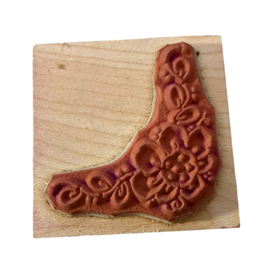 Penny Black 1622E Blooming Corner Flower Floral Vintage 1999 Rubber Stamp